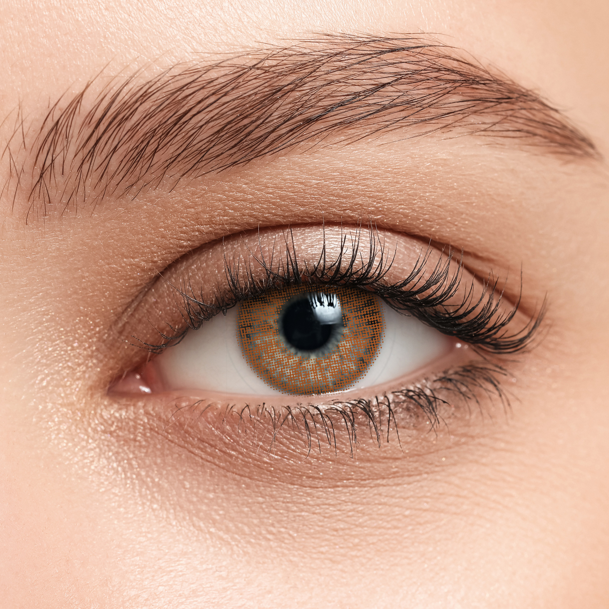 Коричневые контактные линзы ILLUSION COLORS SHINE BROWN