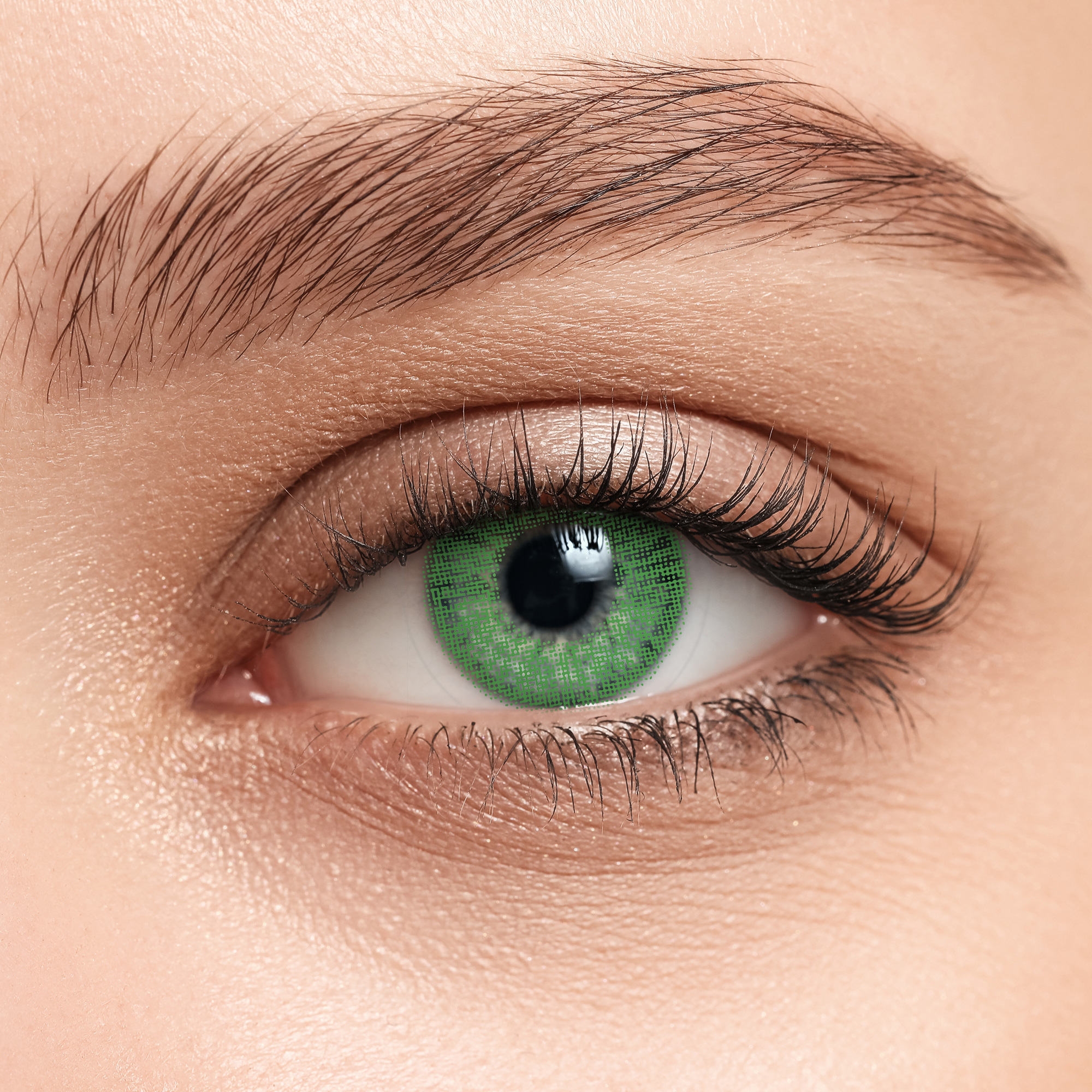 Зеленые контактные линзы ILLUSION COLORS SHINE GREEN